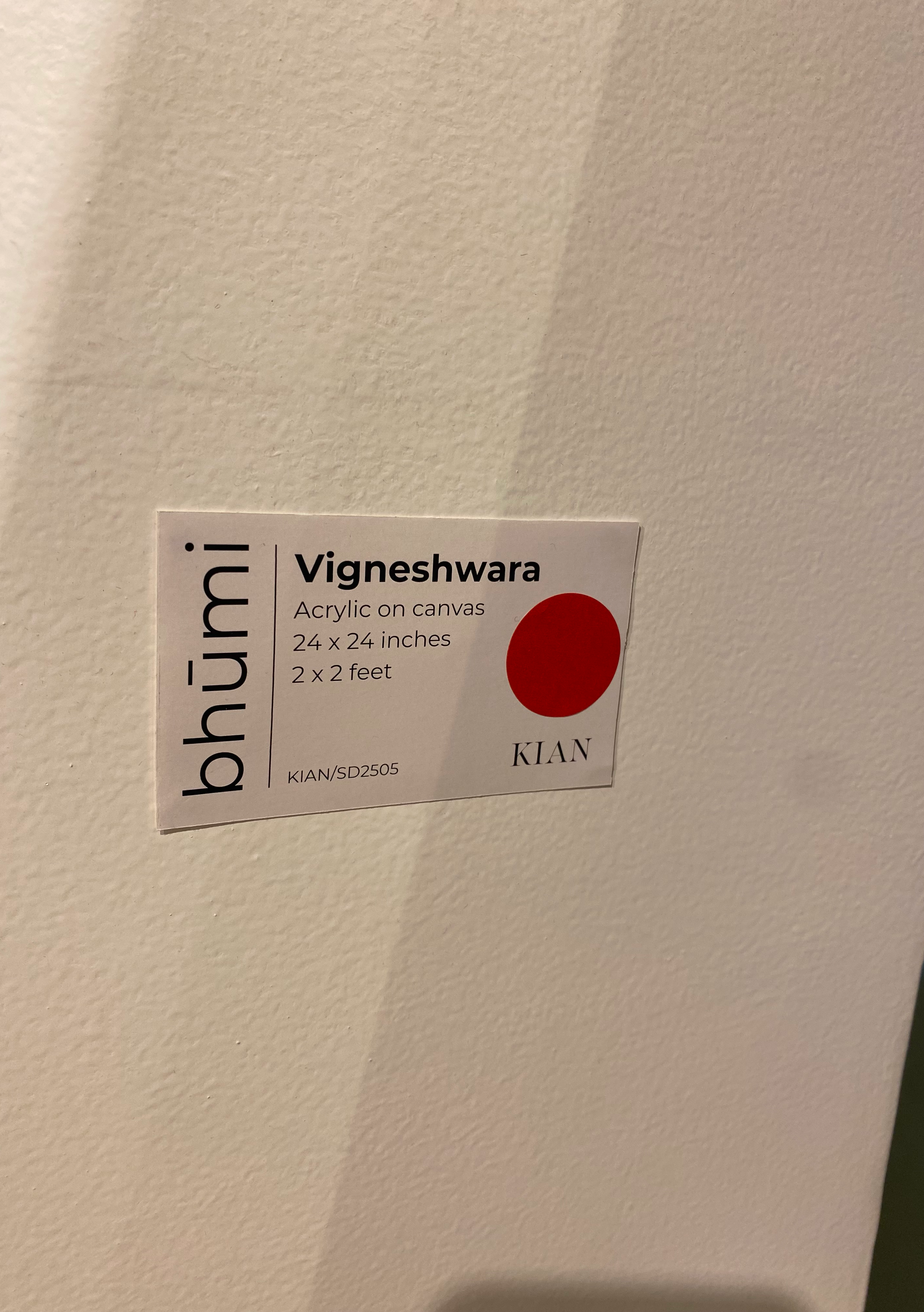 Bhūmi artwork wall label